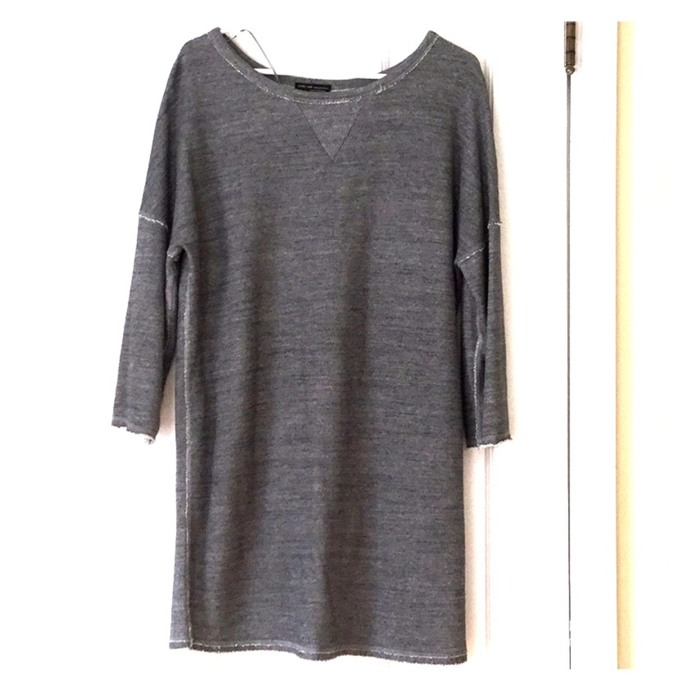 Zara Sweatshirt Dress- M - Gray